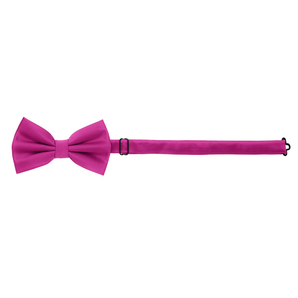 MASADA bow tie magenta - men's accessory in silk-look, continuously adjustable, handmade with hook closure - 12 x 6 cm