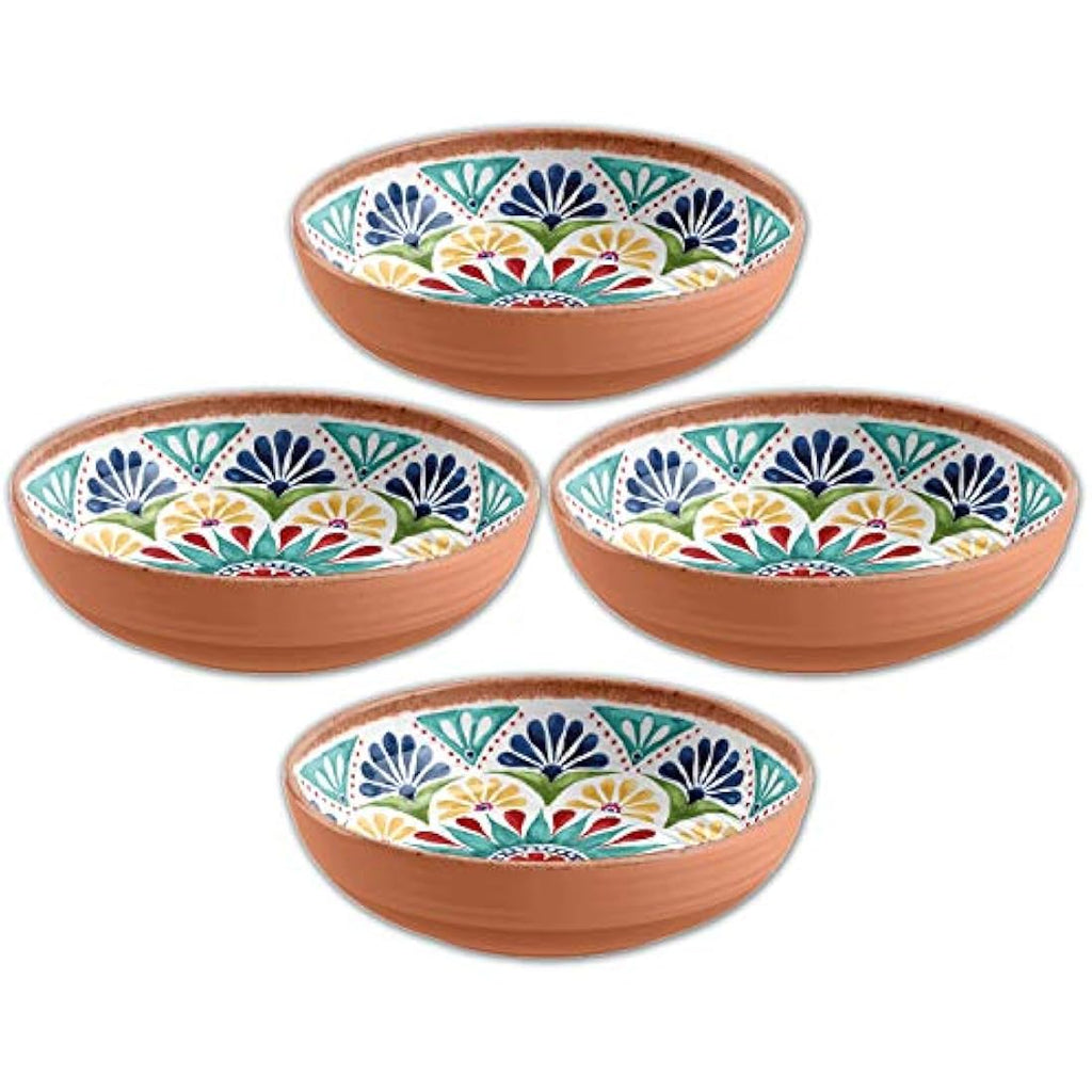 Auntie Morags Rio Medallion Melamine Cereal & Pasta Bowls – Set of 4