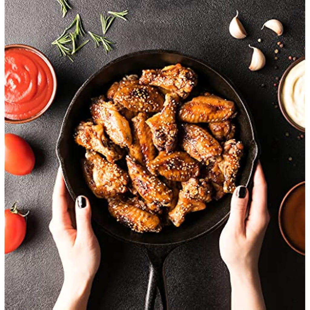 KICHLY Pre-Seasoned Cast Iron Skillet Set - 6, 8, 10 Inch Frying Pans