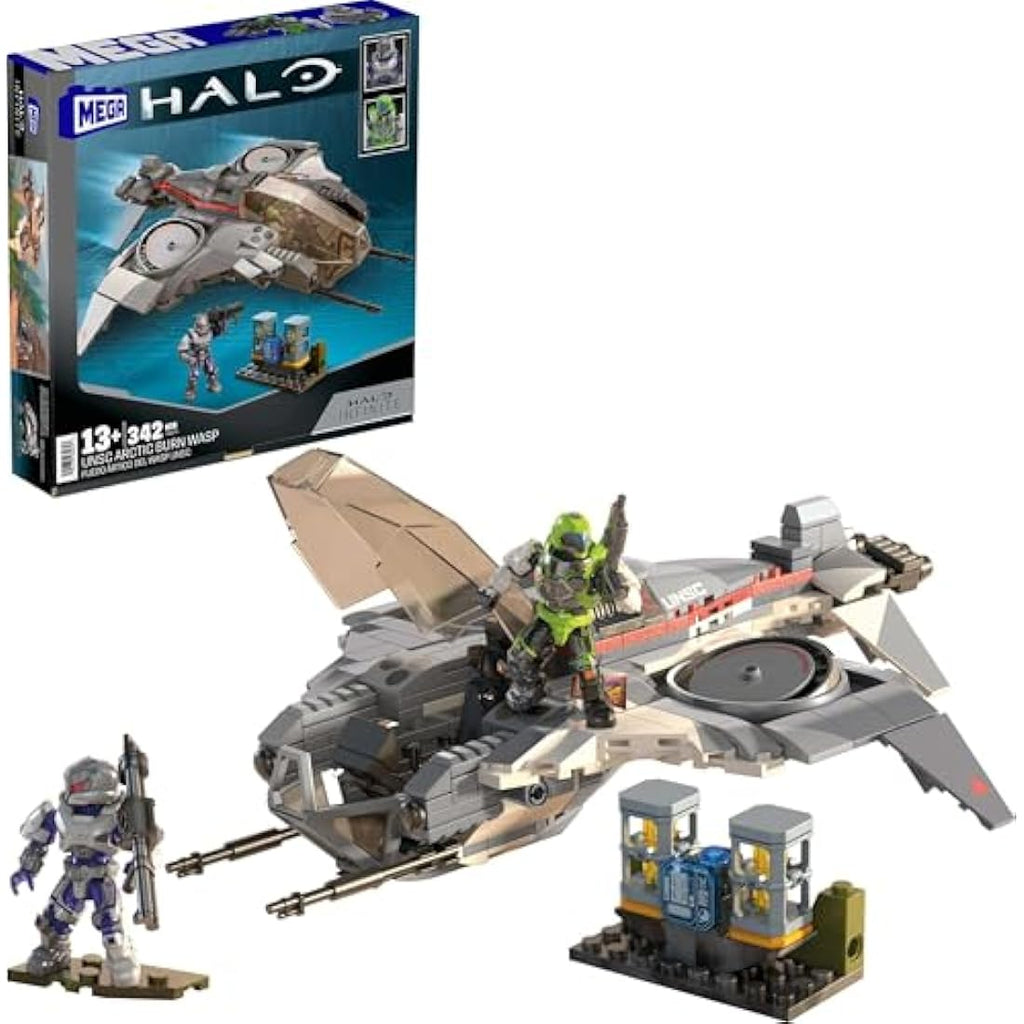 Mega Halo UNSC Arctic Burn Wasp Building Set with 2 Figures – 342 Pcs