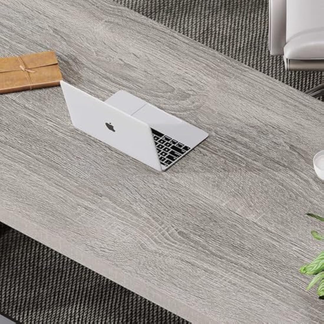 LVB Industrial Computer Desk | Large Metal Writing Table - Light Grey