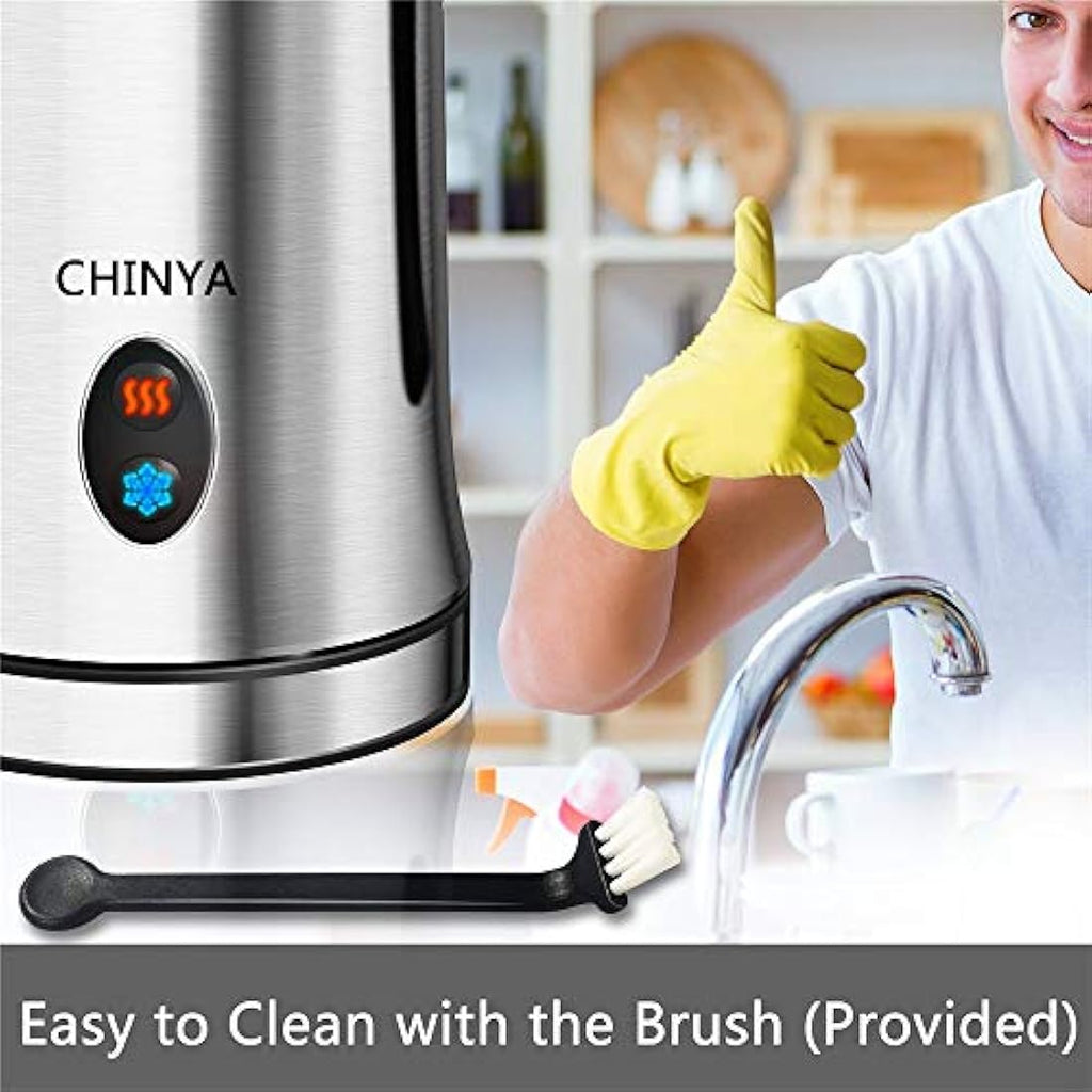 CHINYA Electric Milk Frother - Stainless Steel Automatic Foam Maker