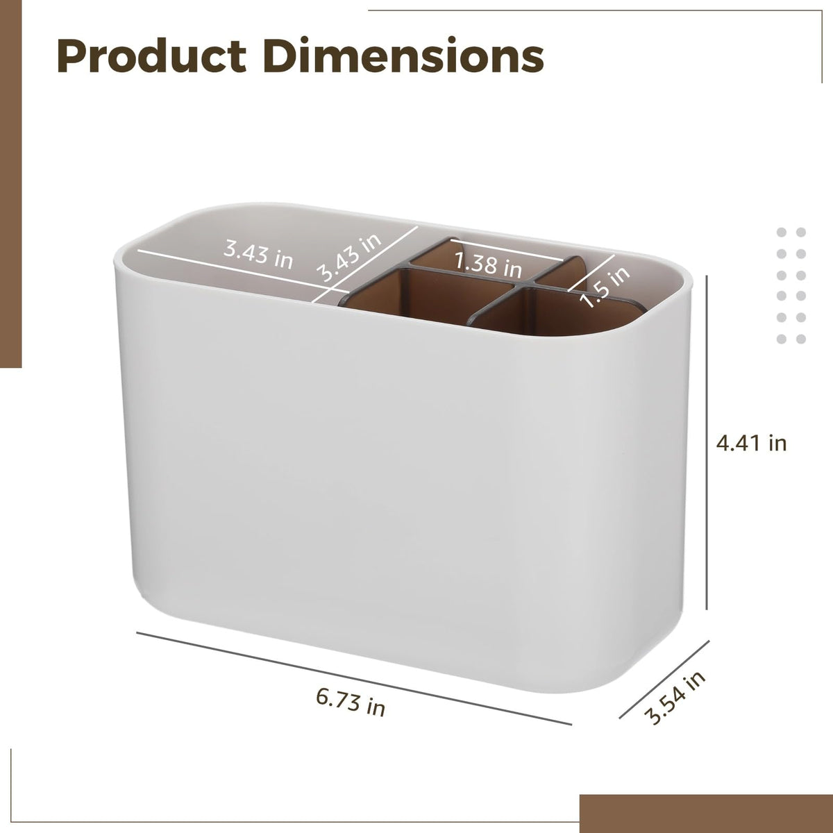 Wall Mounted Toothbrush Holder, Multifunctional Bathroom Storage Organizer Box with Removable Divider, No Drill Installation for Cosmetics - image 4