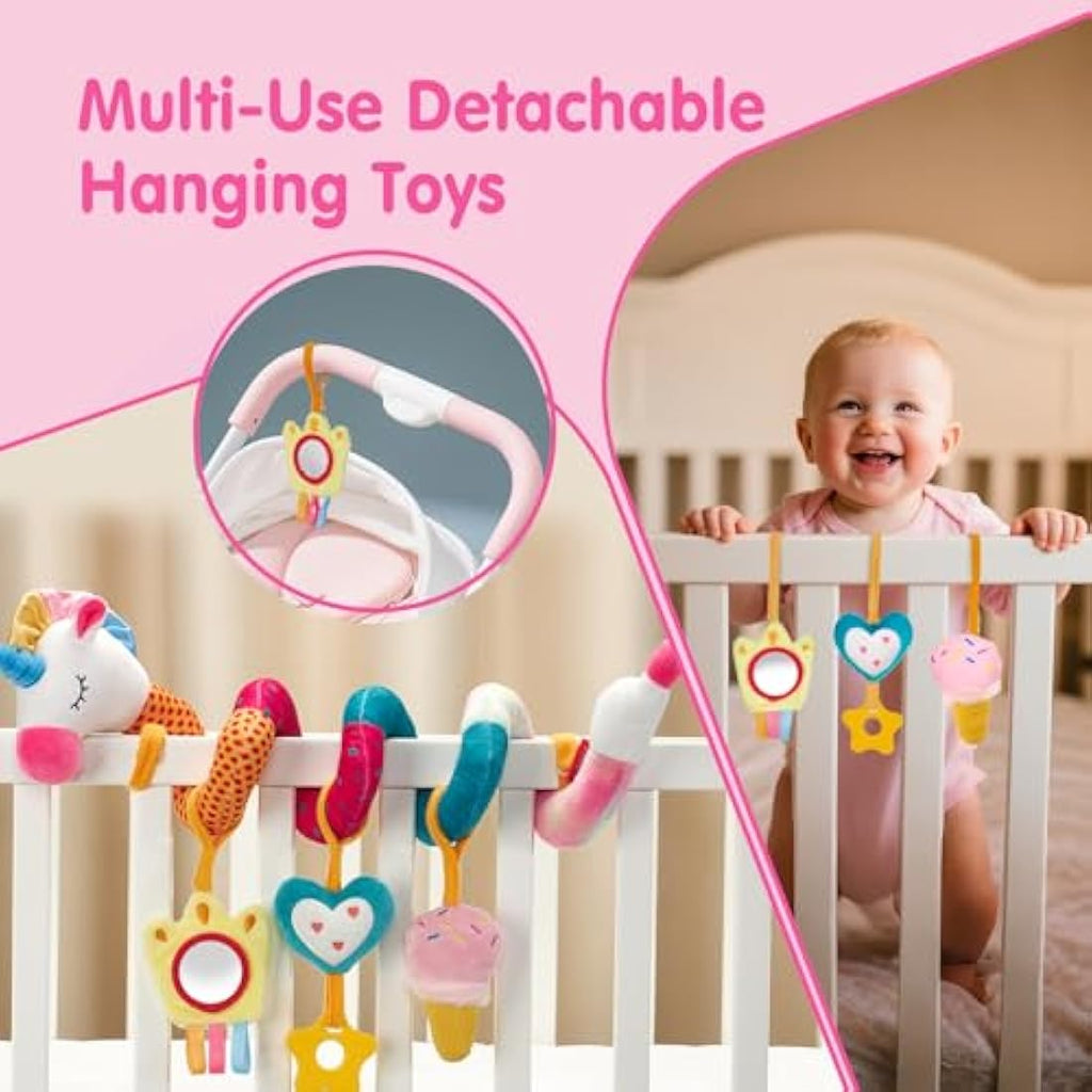 hahaland Spiral Baby Sensory Toys – Hanging Stroller & Car Seat Activity Toy