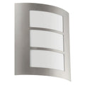 EGLO City Outdoor Wall Light – Modern Stainless Steel E27 Sconce