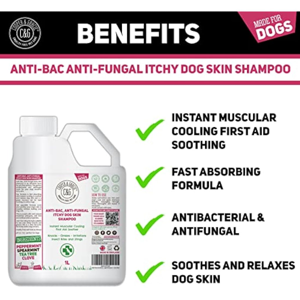Jolof Store Natural Medicated Dog Shampoo for Itchy Skin – Antifungal