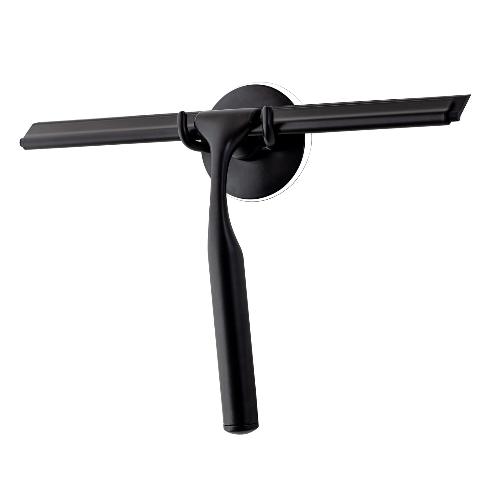 Stainless Steel Shower Squeegee for Glass Doors – Black, 10"