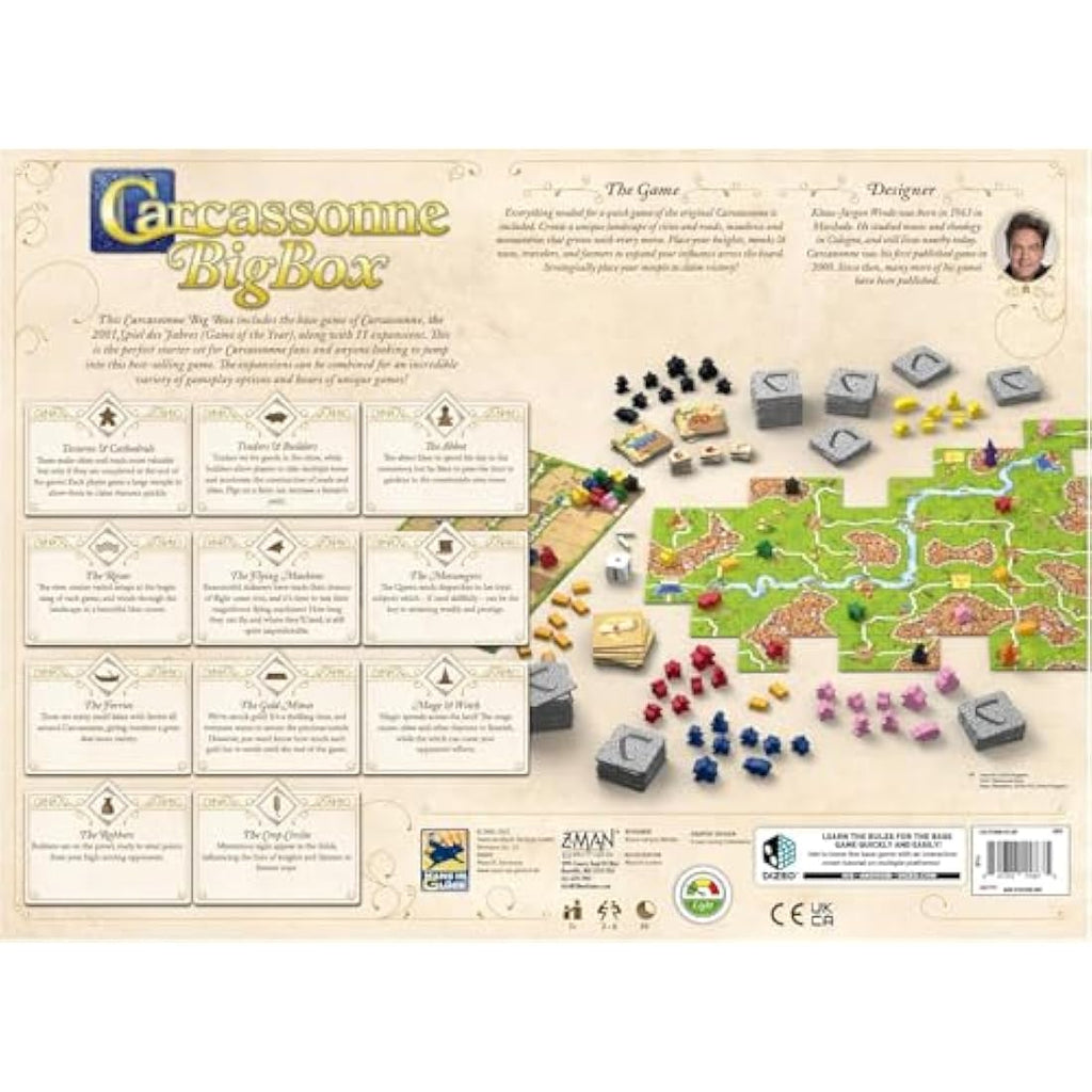 Z-Man Games Carcassonne Big Box 2022 - Strategy Board Game Starter Set