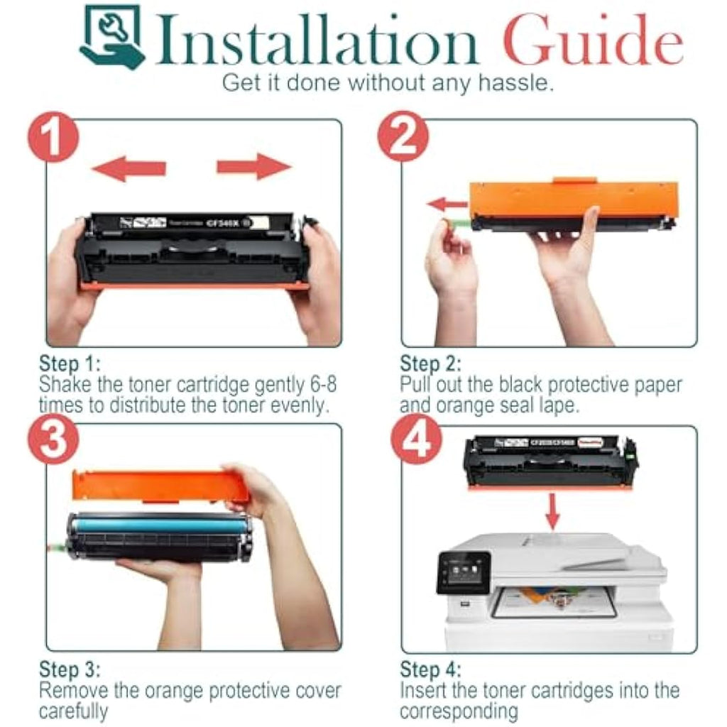 HenceBuy 131X High Yield Toner Cartridges for HP LaserJet Pro 200 (4-Pack)