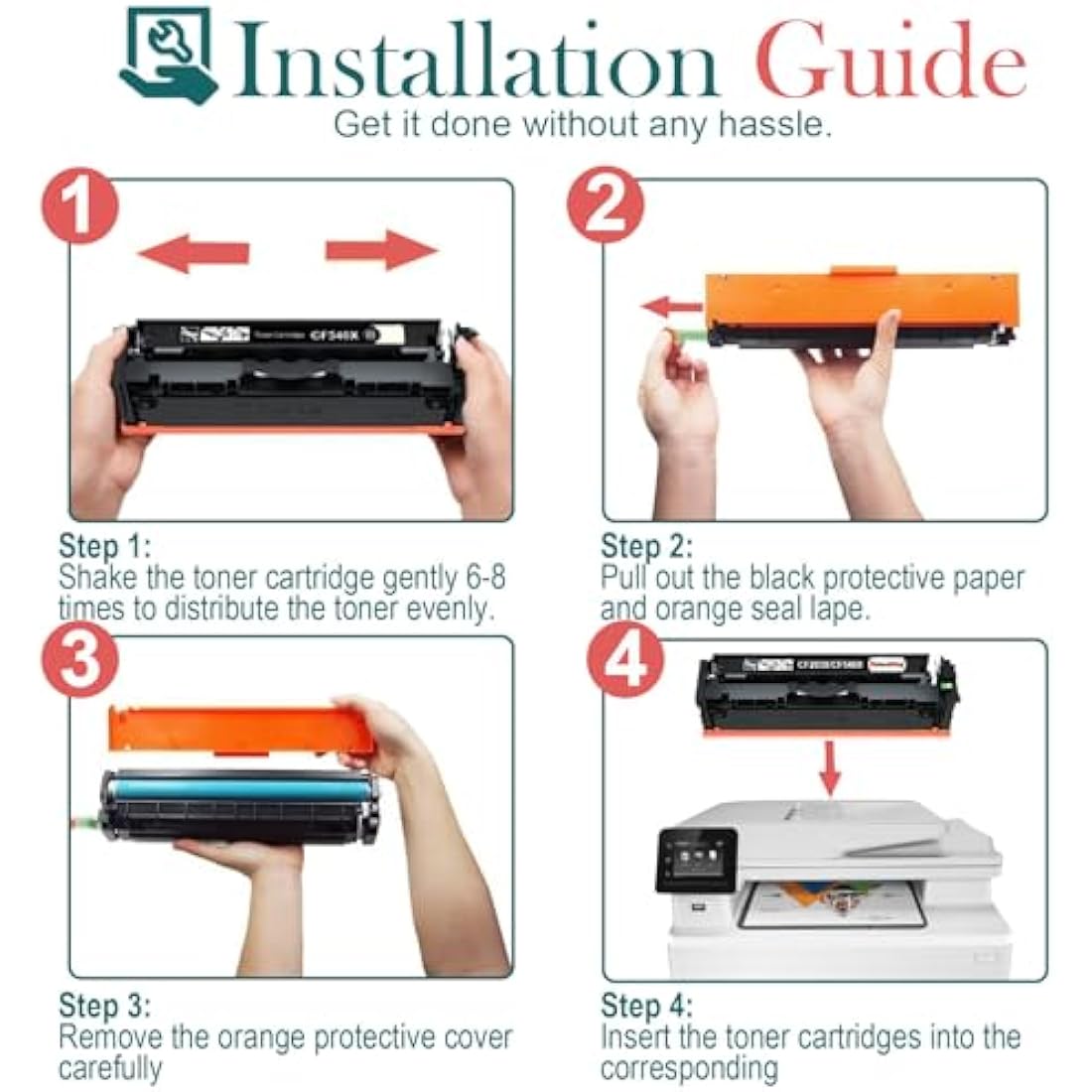 HenceBuy 131X High Yield Toner Cartridges for HP LaserJet Pro 200 (4-Pack)