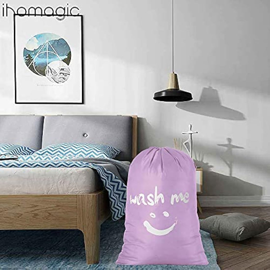 IHOMAGIC Extra Large Laundry Bag | 120L Durable Polyester Drawstring Bag