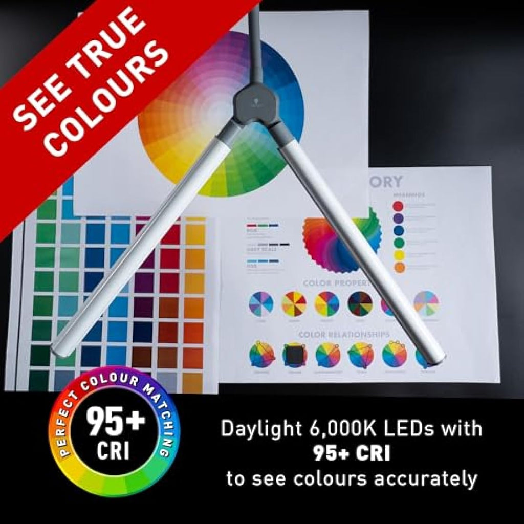 Jolof Store DuoPro LED Clamp Lamp – High CRI 95+ Double Head Design