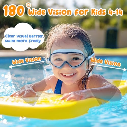 COOLOO Kids Swimming Goggles 2-Pack | Anti-Fog UV Protection for Ages 4-14