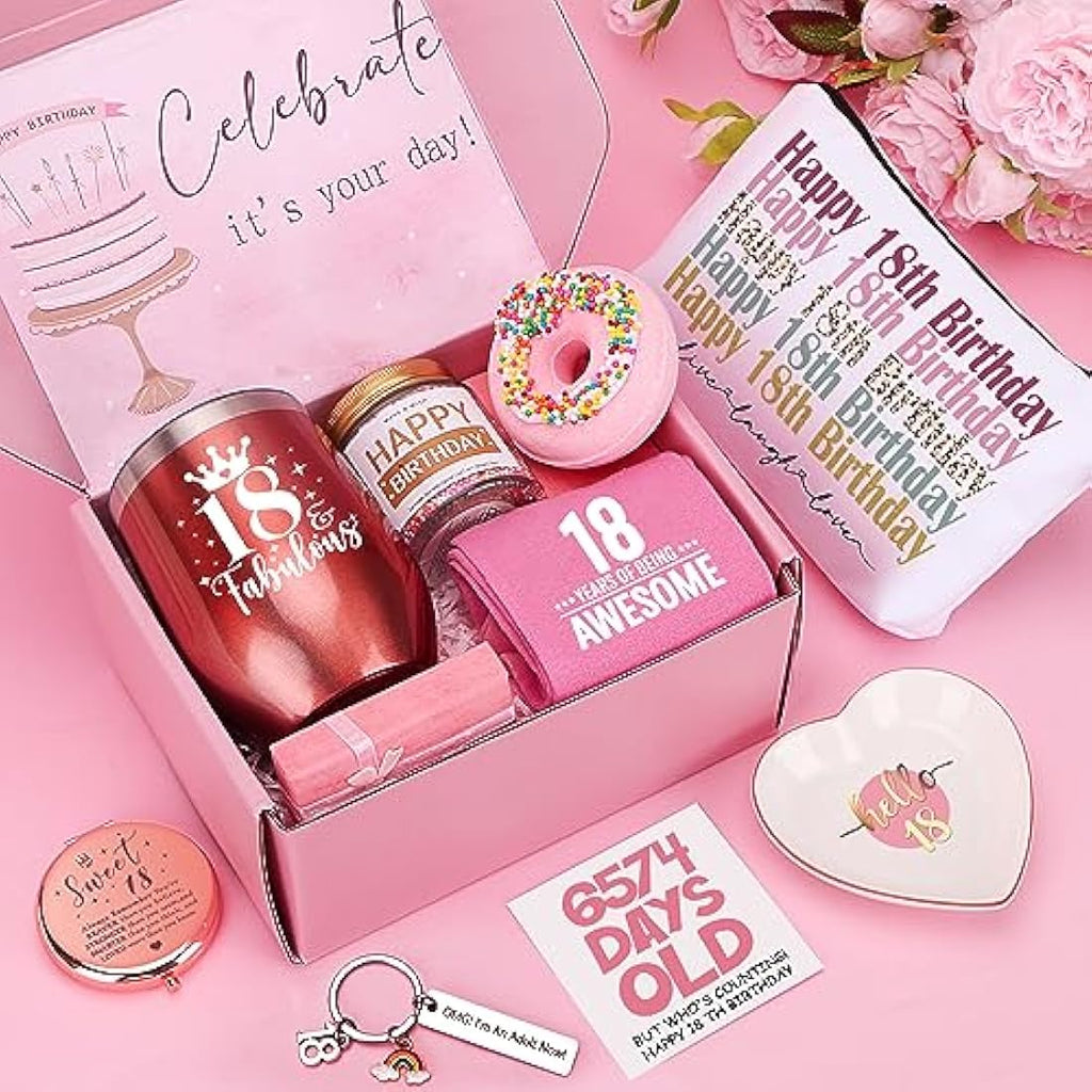 18th Birthday Gift Basket for Girls – 10pc Spa Pamper Box