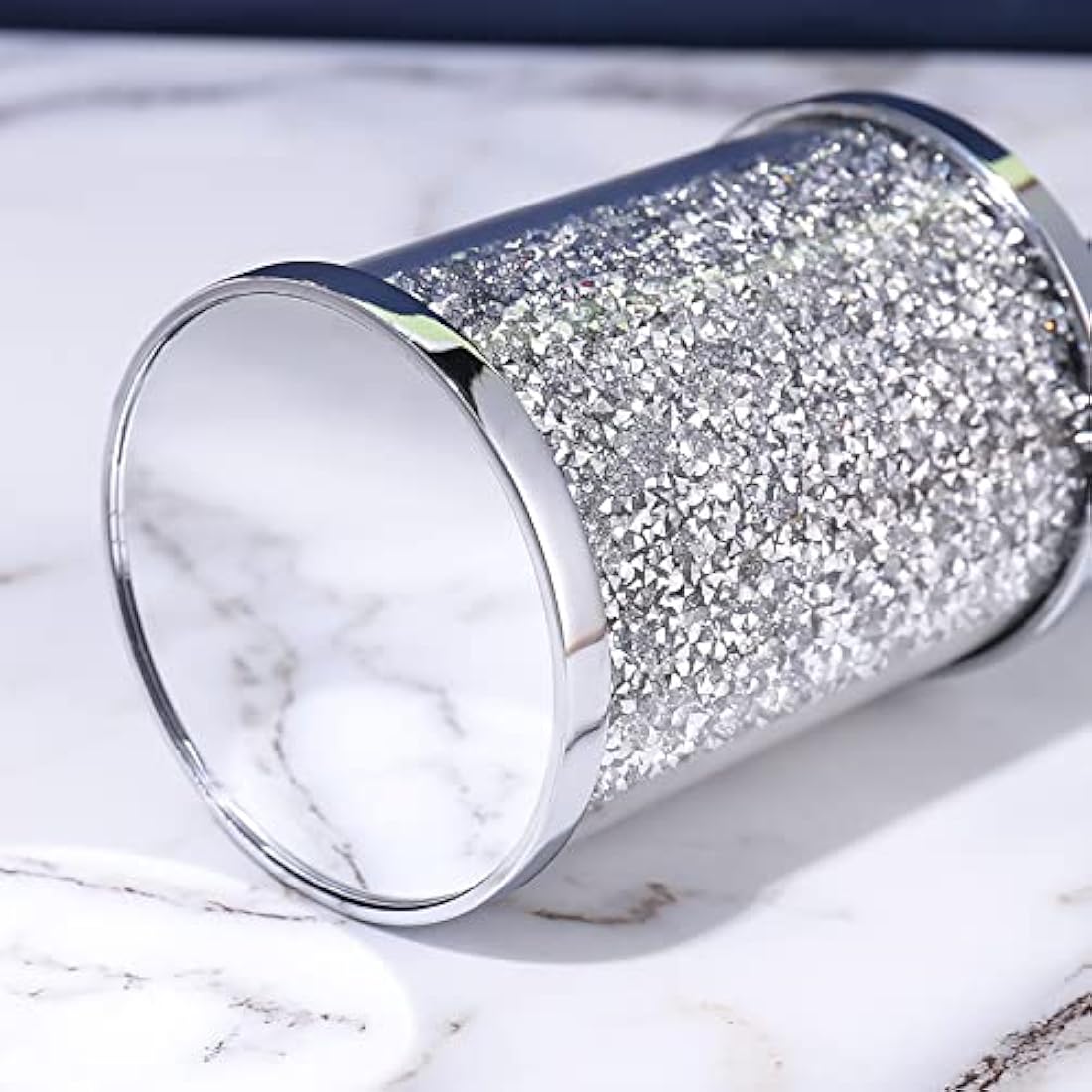 Jolof Store 3-Pack Crushed Diamond Glass Coffee Tea Sugar Canister Set