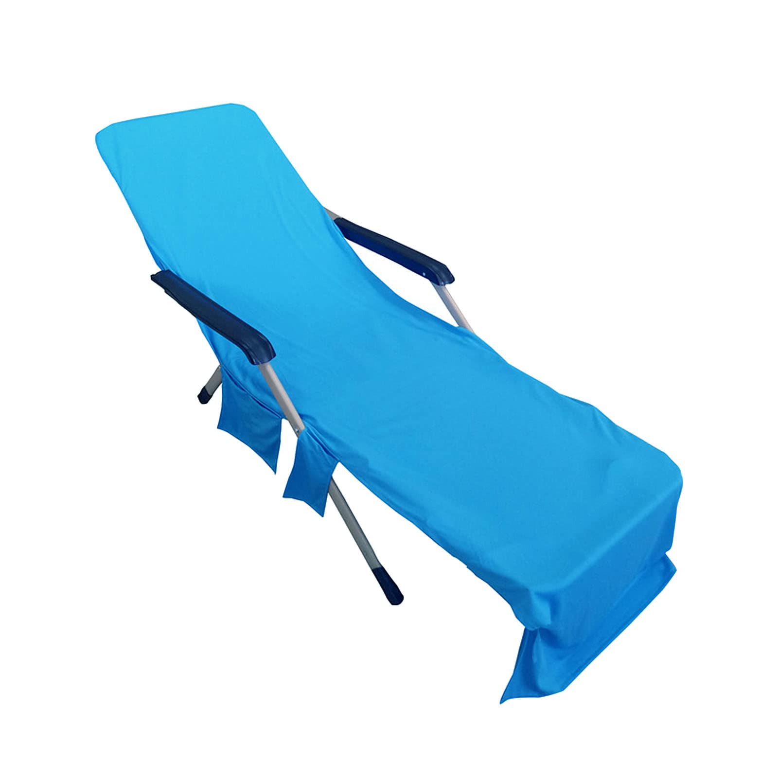 Cooling Microfiber Sun Lounger Towel with Side Pockets