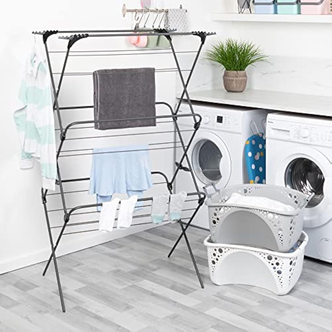 Minky Sure Grip Extra Wide 3 Tier Laundry Airer – Non-Slip Drying Rack