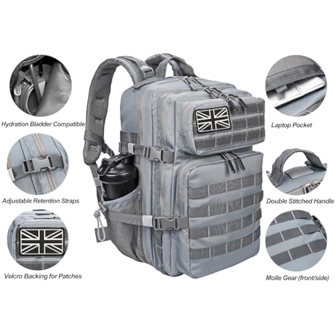 45L Military Tactical Backpack | Waterproof Molle Rucksack