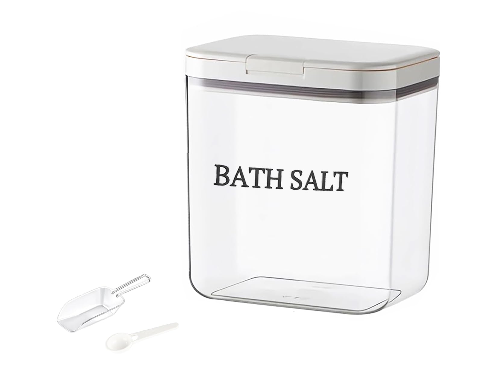 Gzsekken 2L Airtight Bath Salt Container | Clear Plastic Storage Jar