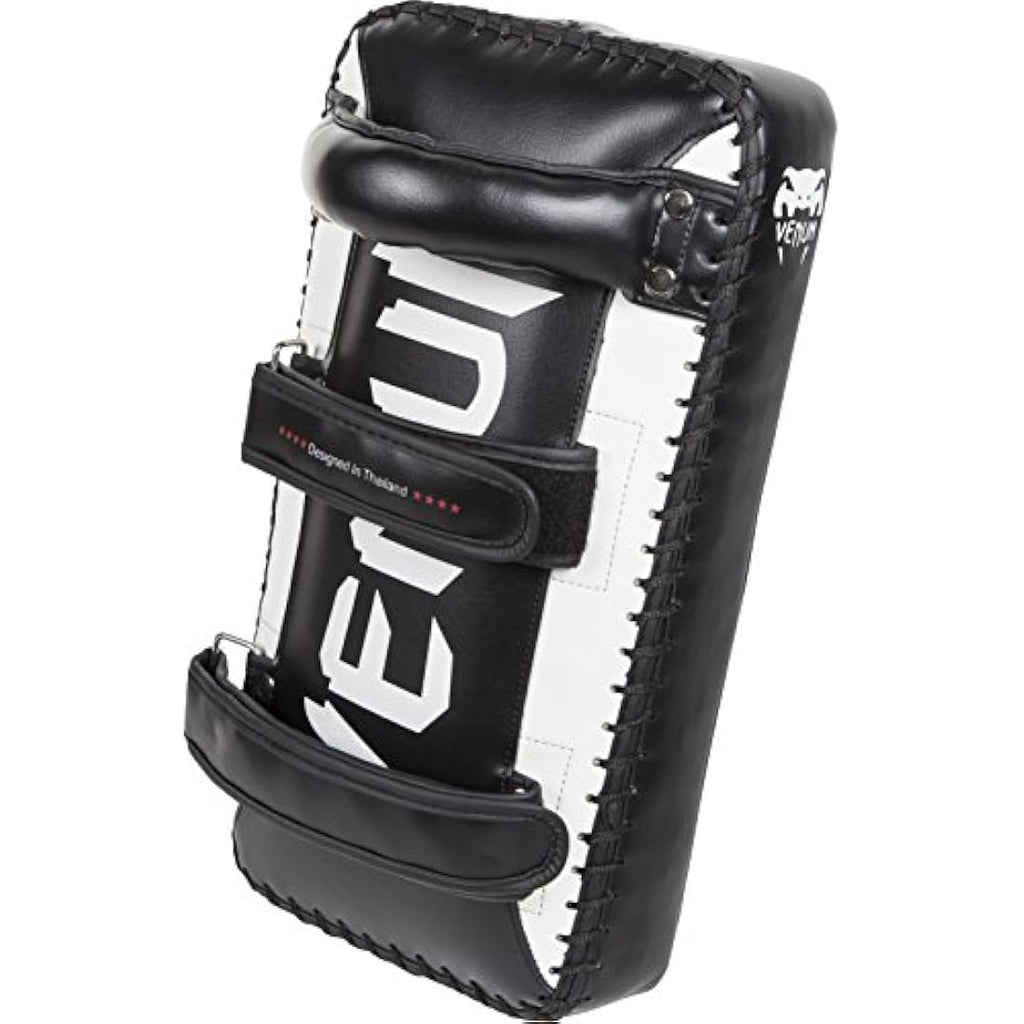 Venum Giant Kick Pads – Skintex Leather Muay Thai Sparring Gear, Black