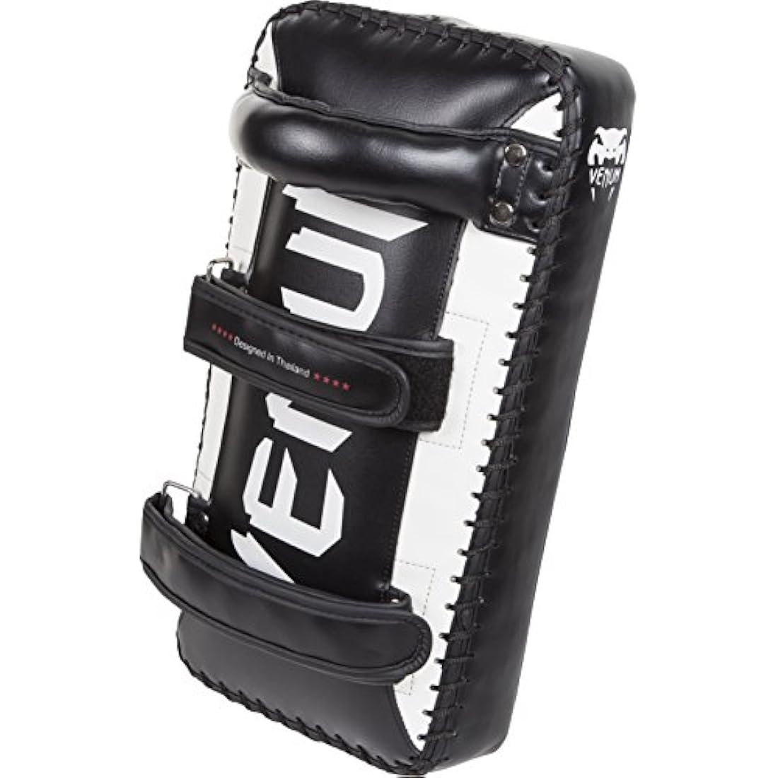 Venum Giant Kick Pads – Skintex Leather Muay Thai Sparring Gear, Black