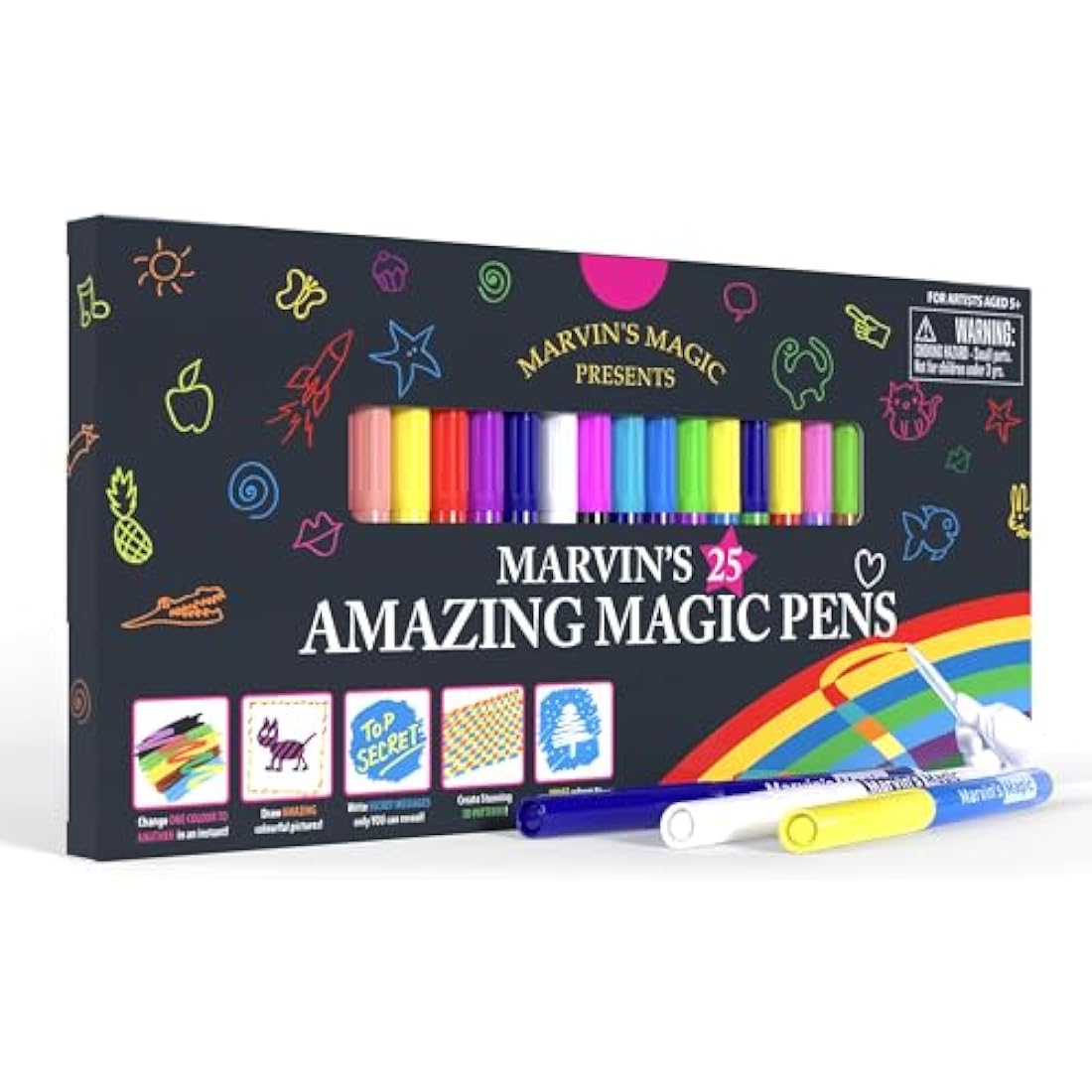 Marvin's Magic Pens – 25 Colour Changing & 3D Art Marker Set