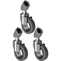 Manfrotto 80mm Wheel without Brakes and Adapter for Legs Pack of 3