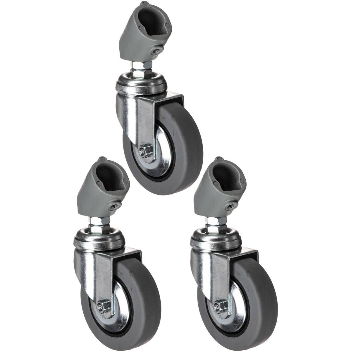 Manfrotto 80mm Wheel without Brakes and Adapter for Legs Pack of 3