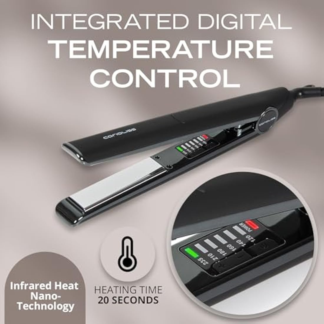 Corioliss C1 Professional Titanium Hair Straightener | Ionic Flat Iron