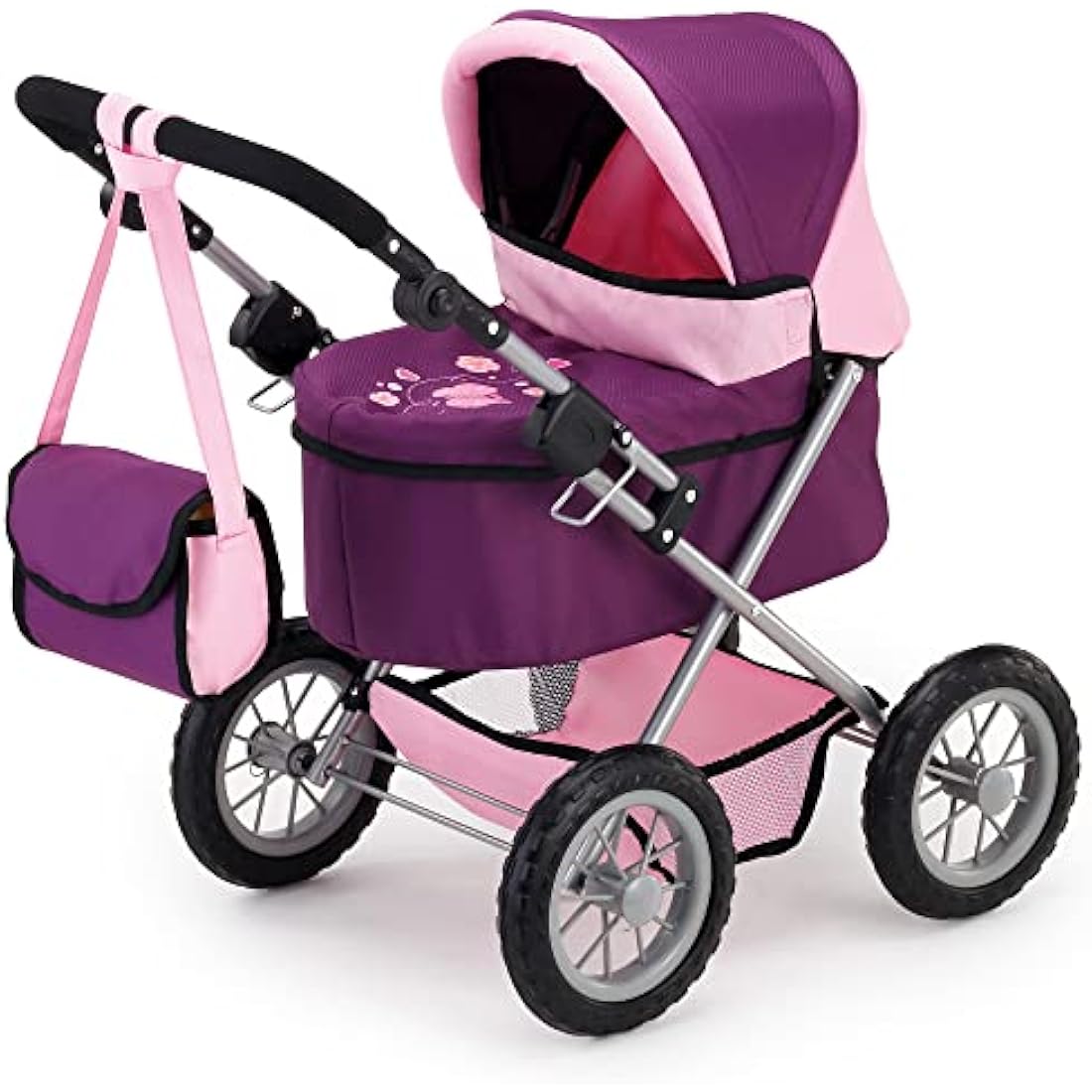 Bayer Design Trendy Dolls Pram – Foldable Toy Stroller with Bag