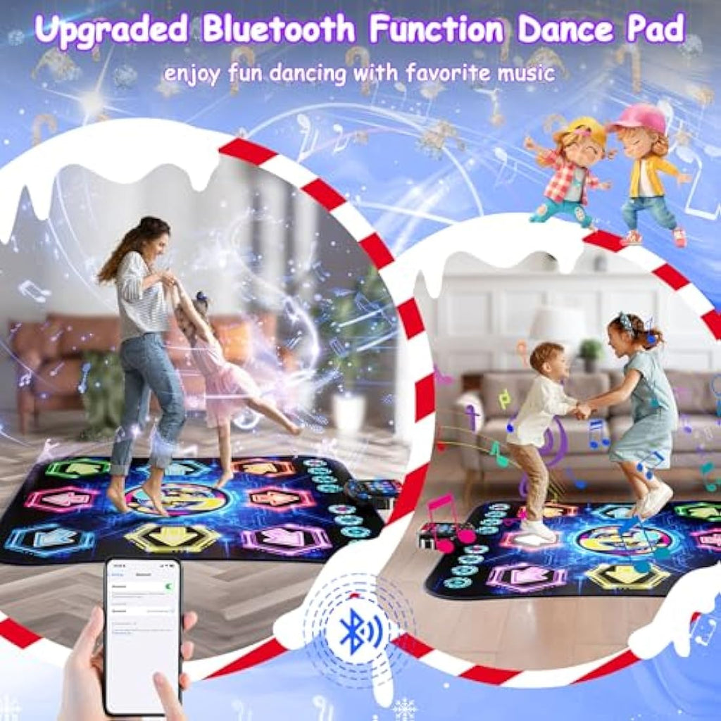 Jolof Store Kids Dance Mat | Bluetooth Light Up Pad with 27 Game Levels