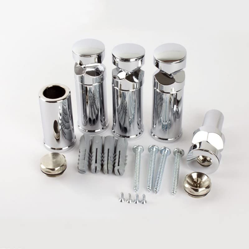 Universal Heated Towel Rail Radiator Brackets | Chrome 4-Pack