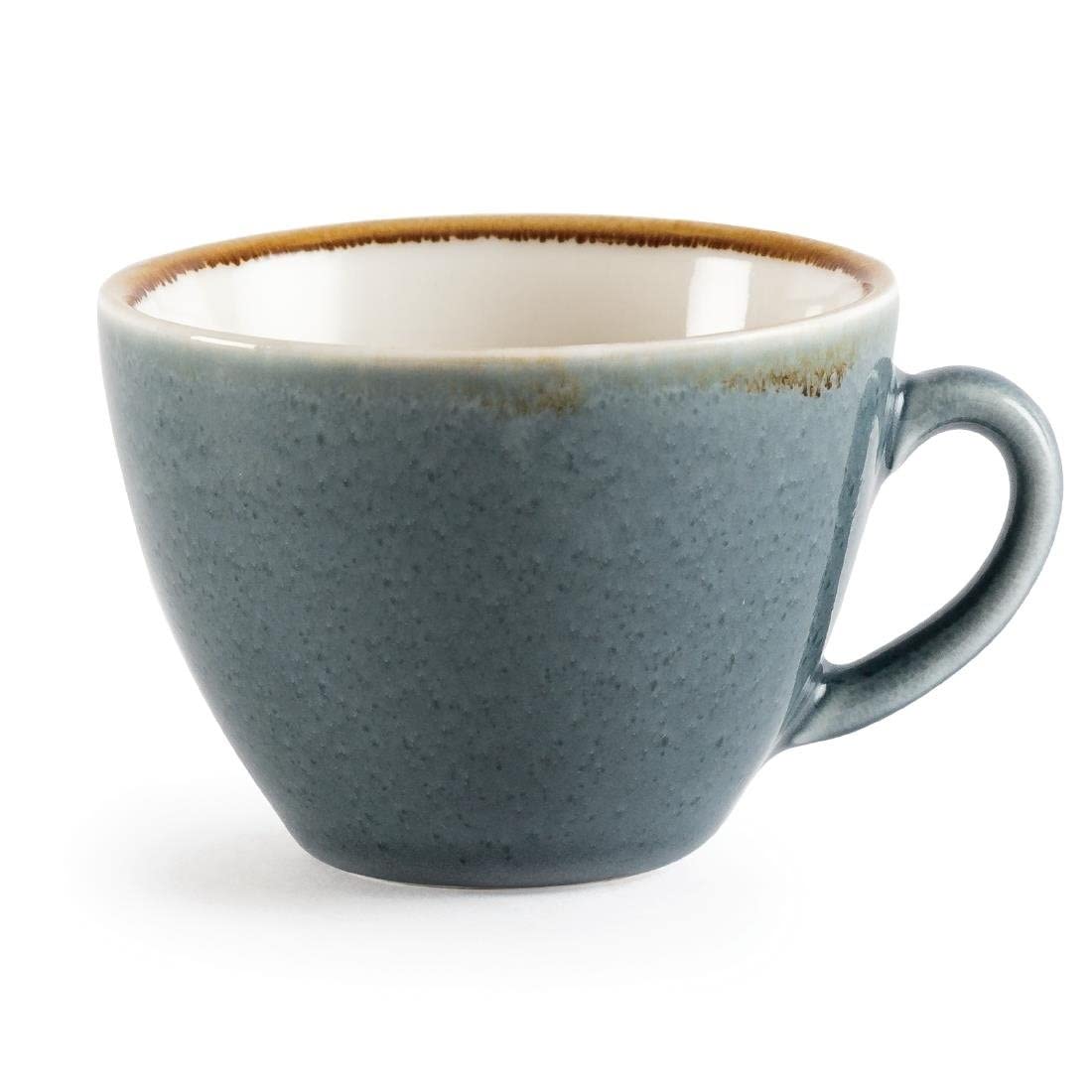 Olympia Kiln Ocean Porcelain Cappuccino Cups - 230ml Reactive Glaze - 6pk
