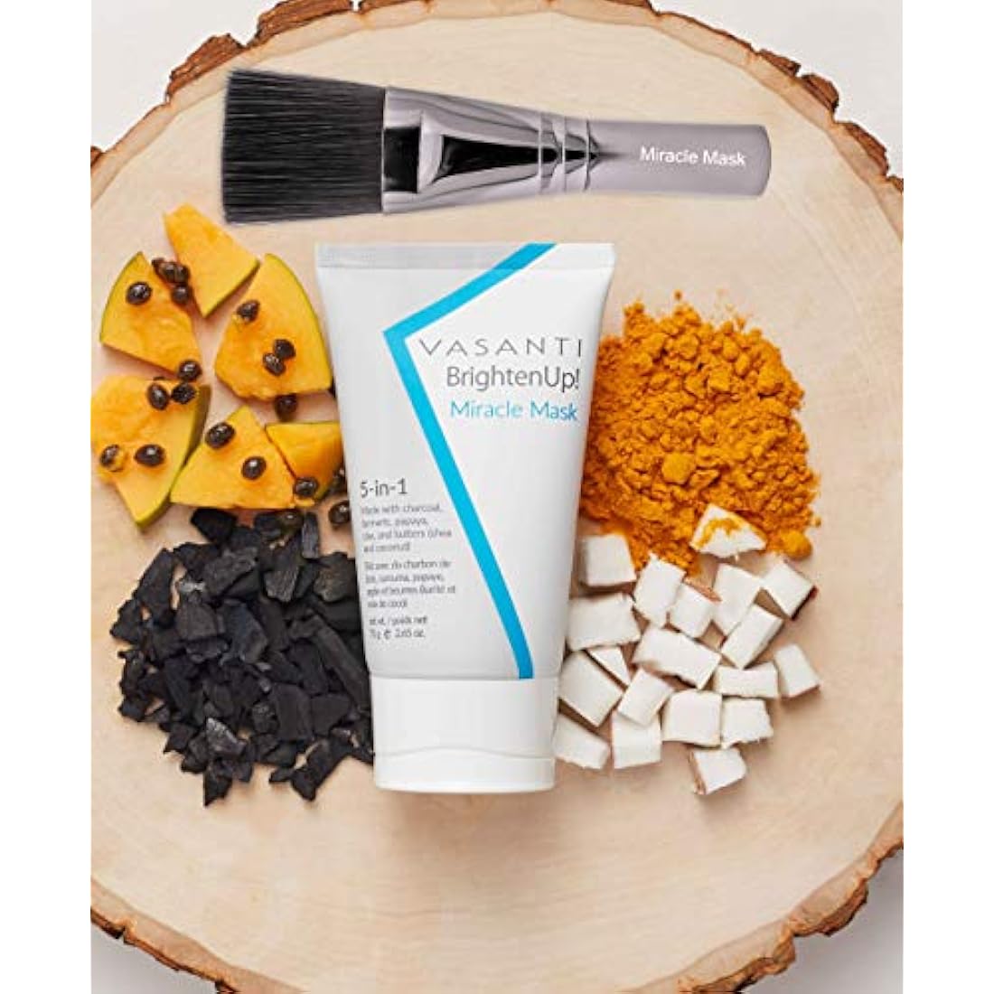 Vasanti Brighten Up! Miracle Mask – Turmeric & Charcoal Facial Mask
