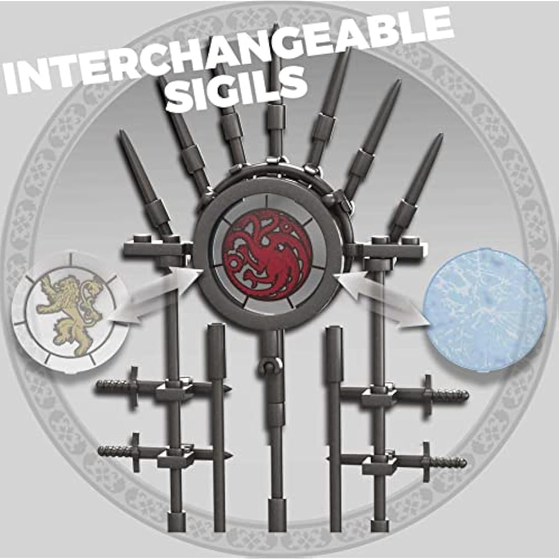Mega Construx Game of Thrones Iron Throne Building Set with 4 Figures