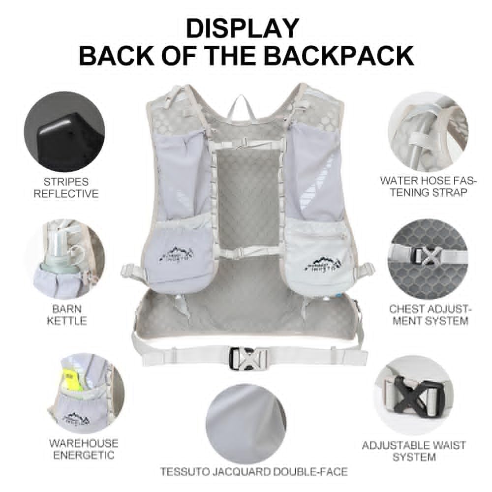 INOXTO Hydration Pack Vest – Lightweight Running Backpack with 1.5L Bladder