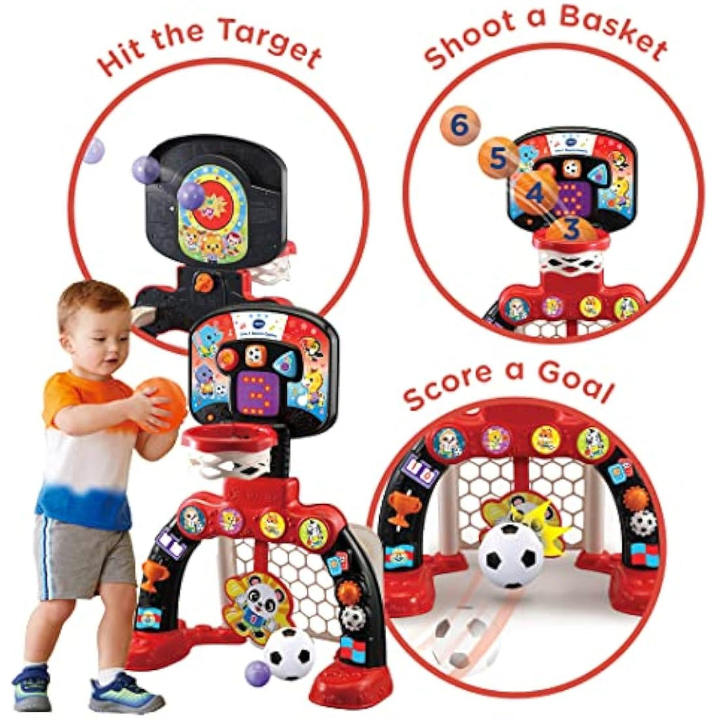VTech 3-in-1 Sports Centre – Interactive Toddler Basketball & Football