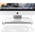 Desire2 Aluminium Monitor Stand Riser – Silver Desk Shelf for iMac & Laptop