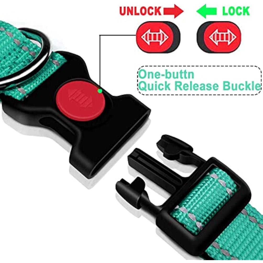 Reflective Dog Collar – Padded Durable Nylon Pet Collar