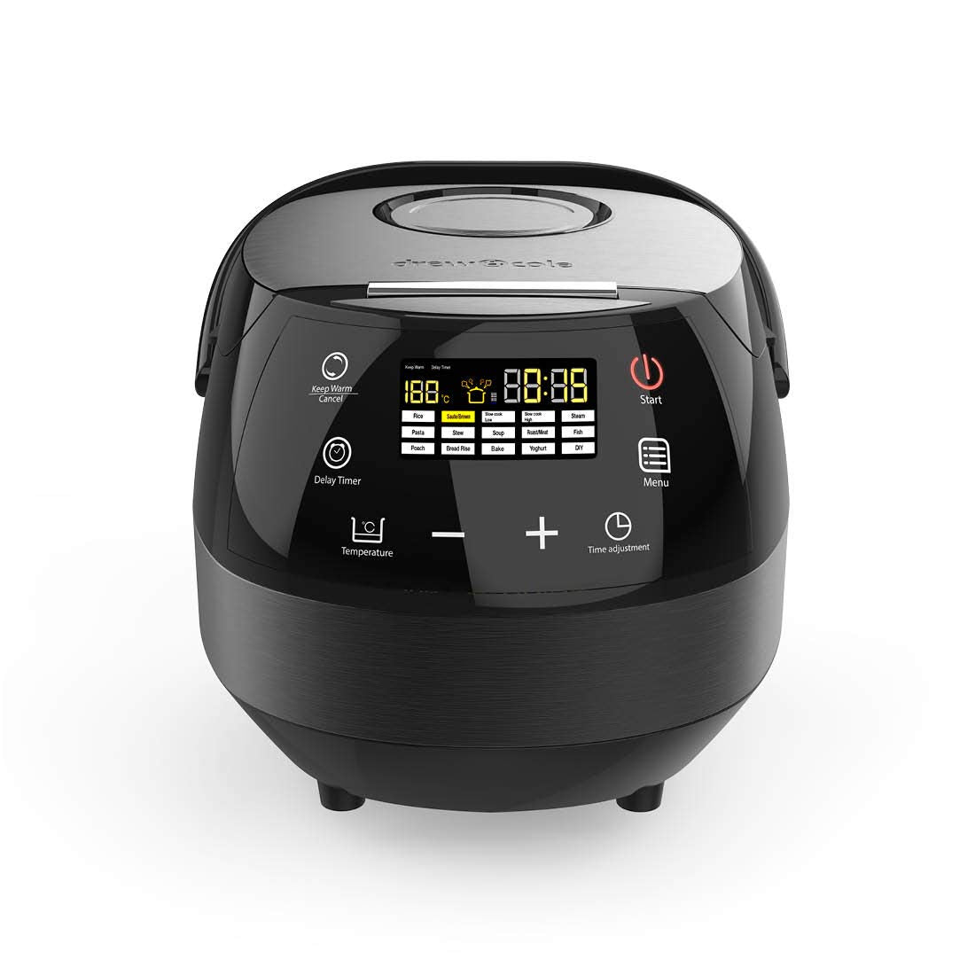 CleverChef 14-in-1 Multi Cooker – 5 Portion Slow Cooker & Steamer, Charcoal
