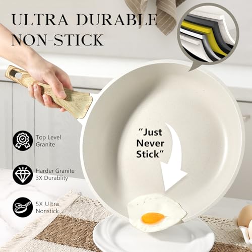 GiPP 3-Piece Granite Nonstick Frying Pan Set – Induction Compatible