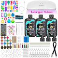 Suzzam UV Resin Kit with 30W Lamp - 300g Crystal Clear Jewelry Making Set