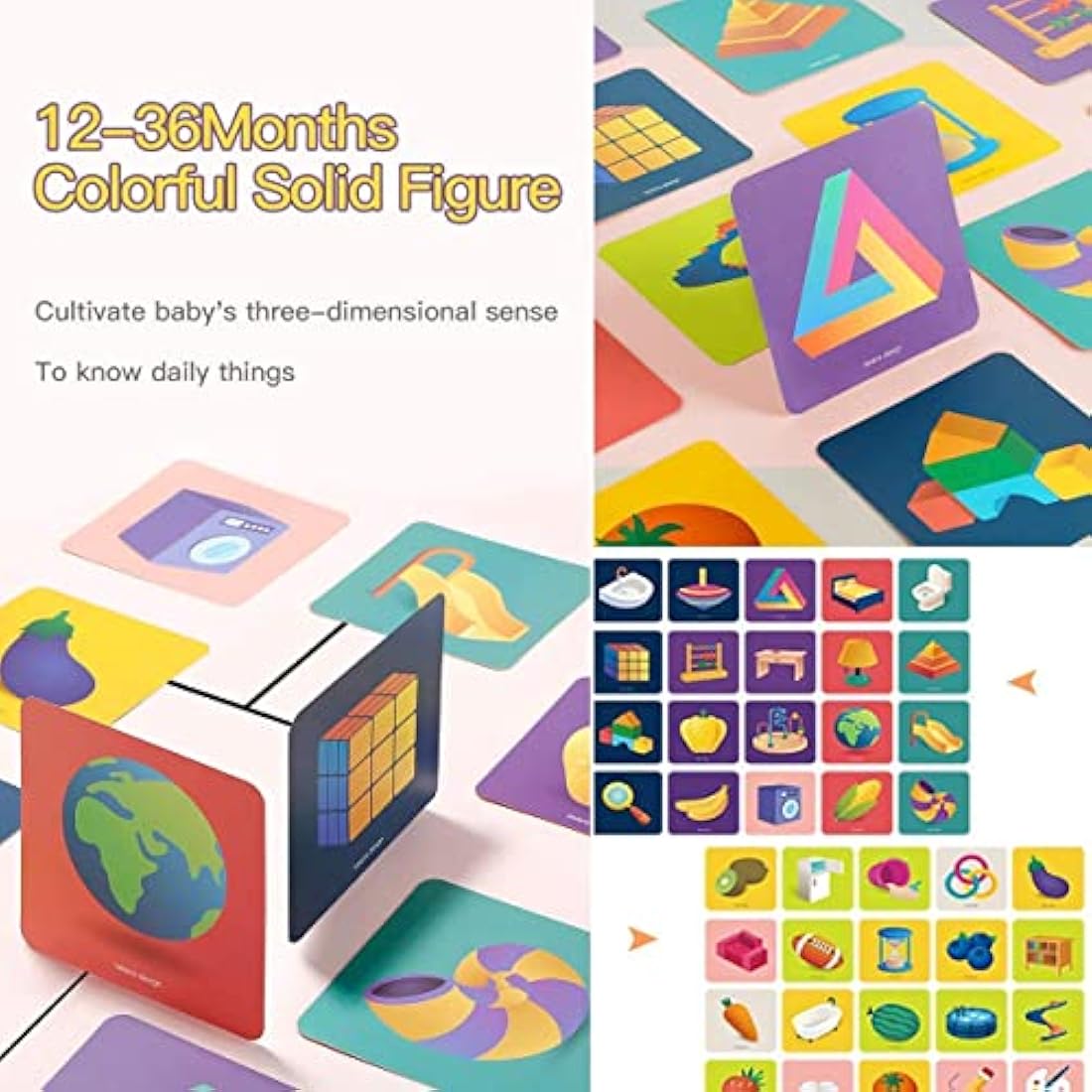 Beiens Baby Sensory Cards – High Contrast Visual Stimulation Learning Toys