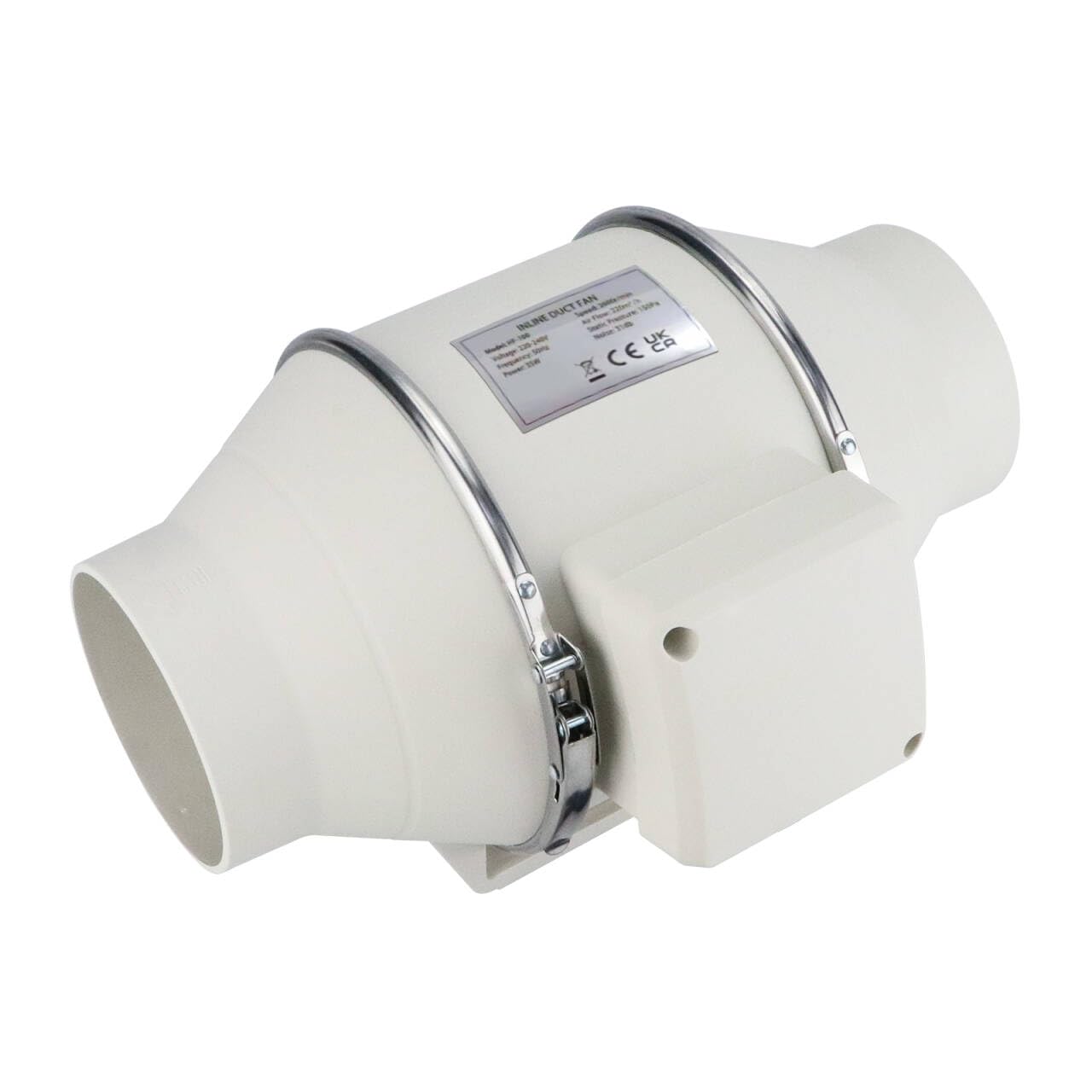 Anesty 4 Inch Inline Extractor Fan with Timer | 100mm Duct Ventilation