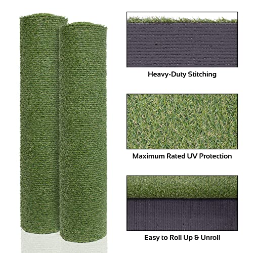 GardenKraft Artificial Grass - 4m x 1m High Density 20mm Pile Turf