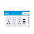 Status Remote Control Socket Pack of 3 – Wireless UK Plug in White