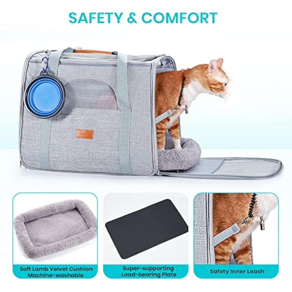 Morpilot Airline Approved Pet Carrier – Breathable Cat & Dog Travel Bag