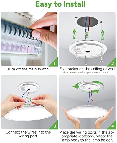 Zemty 36W LED Ceiling Light | 42cm Ultra Thin 3-Color Flush Mount Lamp