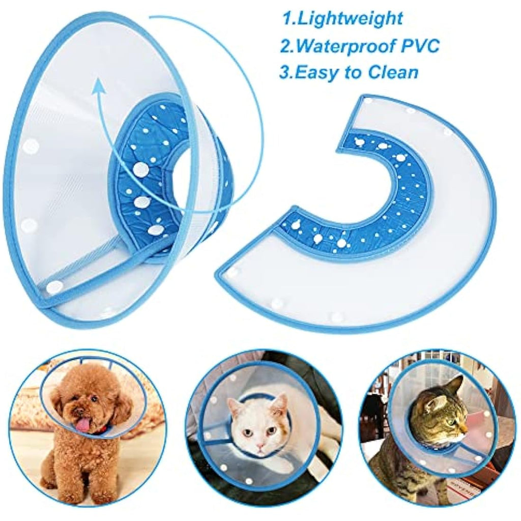 Adjustable Cat Cone – Lightweight Elizabethan Collar, Blue