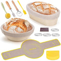 Sourdough Bread Proofing Basket Set | 2-Piece Rattan Banneton Kit